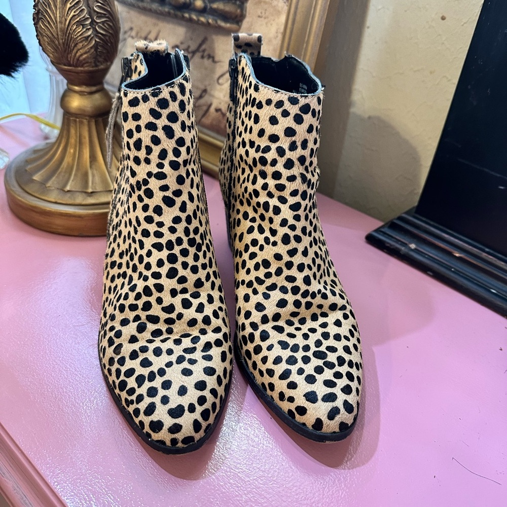 Sole Society Spotted Ankle Booties FREE